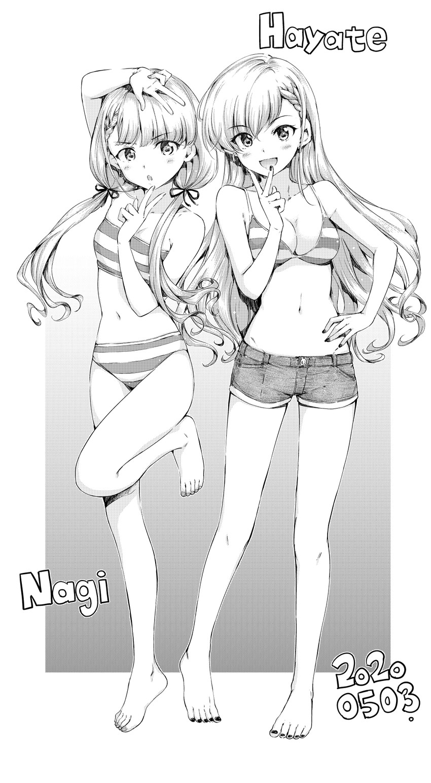 hisakawa hayate and hisakawa nagi (idolmaster and 1 more) drawn by hamao