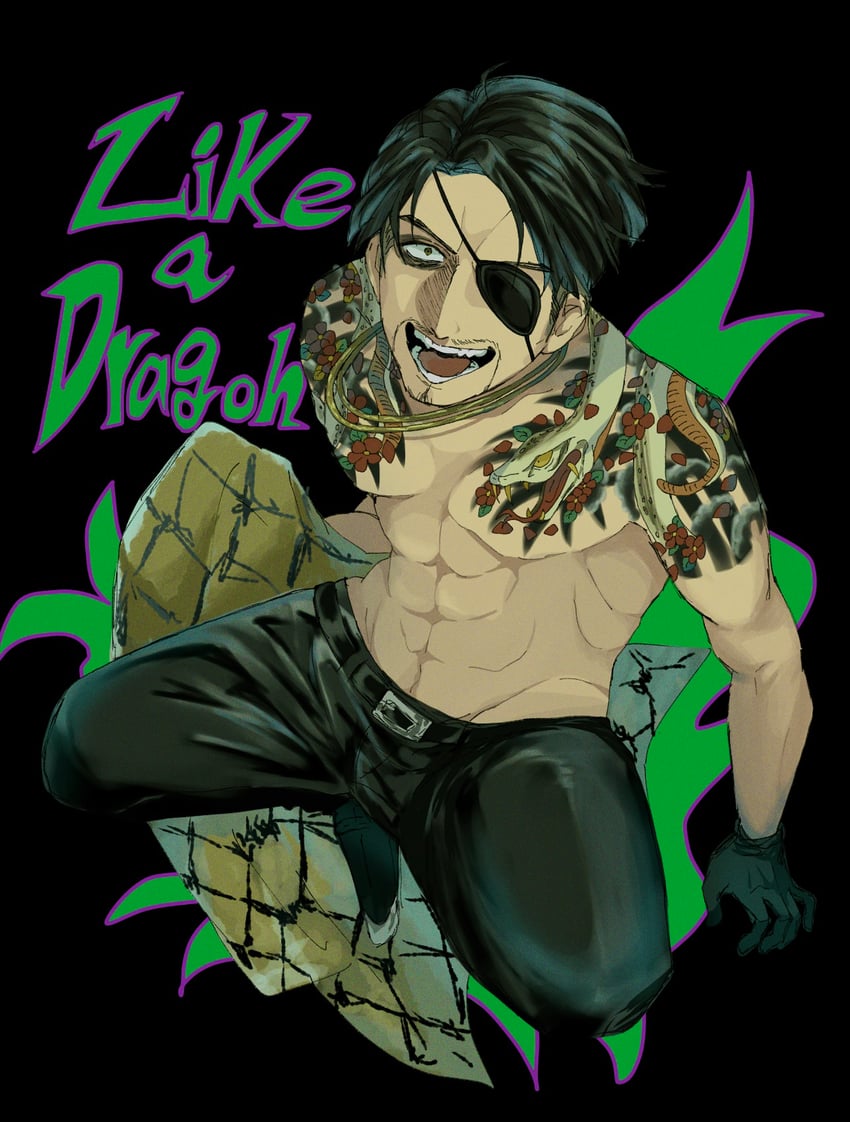 majima goro (ryuu ga gotoku and 1 more) drawn by wasadi
