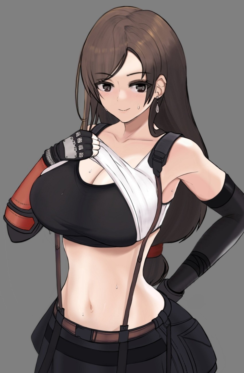tifa lockhart (final fantasy and 2 more) drawn by desspie