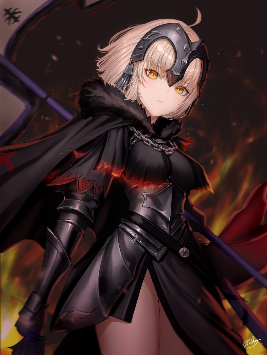 jeanne d'arc alter (fate and 1 more) drawn by aendi_en_d_endei
