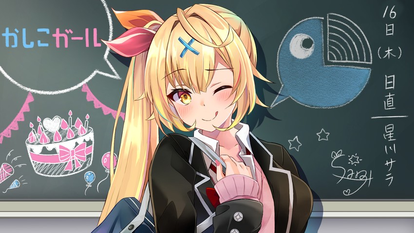 hoshikawa sara and isshiki iroha (nijisanji and 1 more) drawn by mikoto_(stbk)