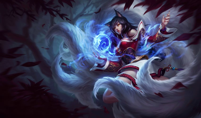 ahri (league of legends) drawn by chengwei_pan and katie_de_sousa