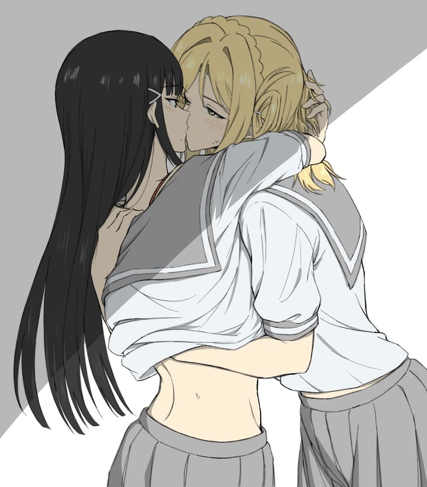 kurosawa dia and ohara mari (love live! and 1 more) drawn by yakult1124