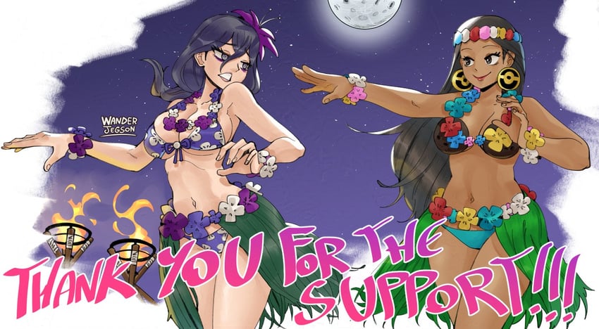 hex maniac and dancer (pokemon and 2 more) drawn by wanderjegson