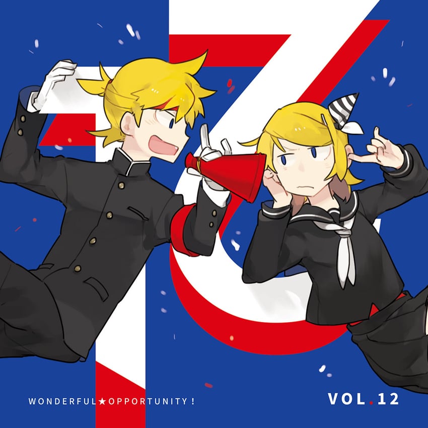 kagamine rin and kagamine len (vocaloid and 1 more) drawn by glider_(guraida)
