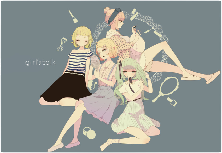 hatsune miku, kagamine rin, megurine luka, and gumi (vocaloid) drawn by hassan_(sink916)