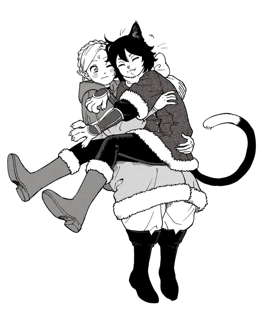 marcille donato and izutsumi (dungeon meshi) drawn by gaman_hada