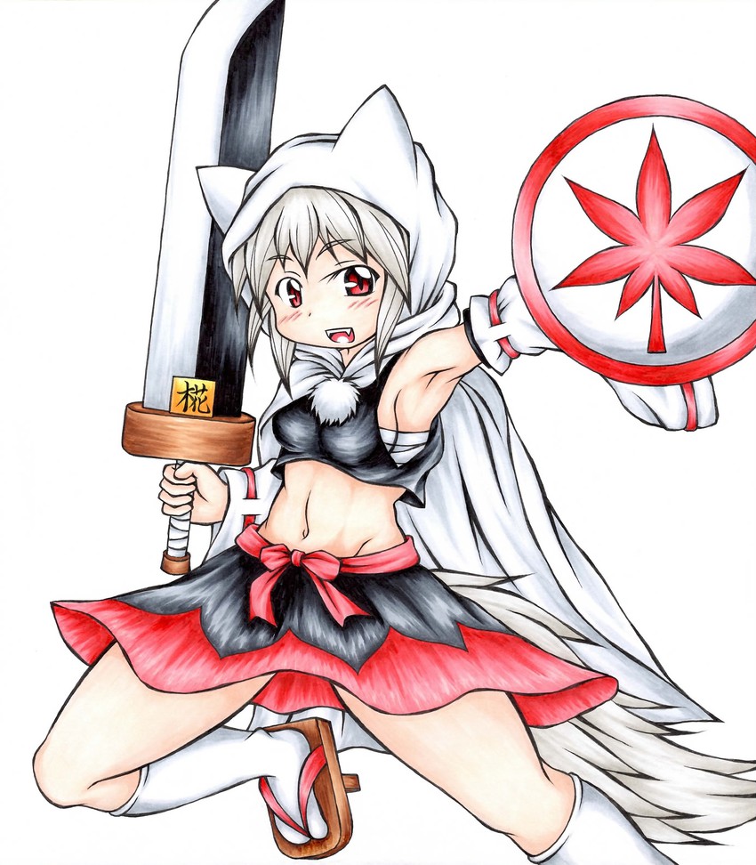 inubashiri momiji (touhou) drawn by inte_(whitewolftail)