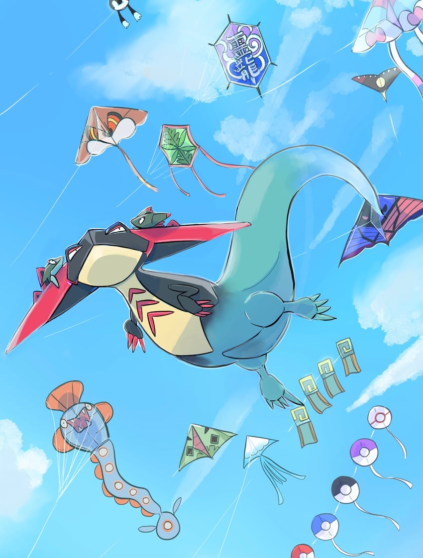dreepy, dragapult, patrat, and huntail (pokemon) drawn by zucky_(yuni)