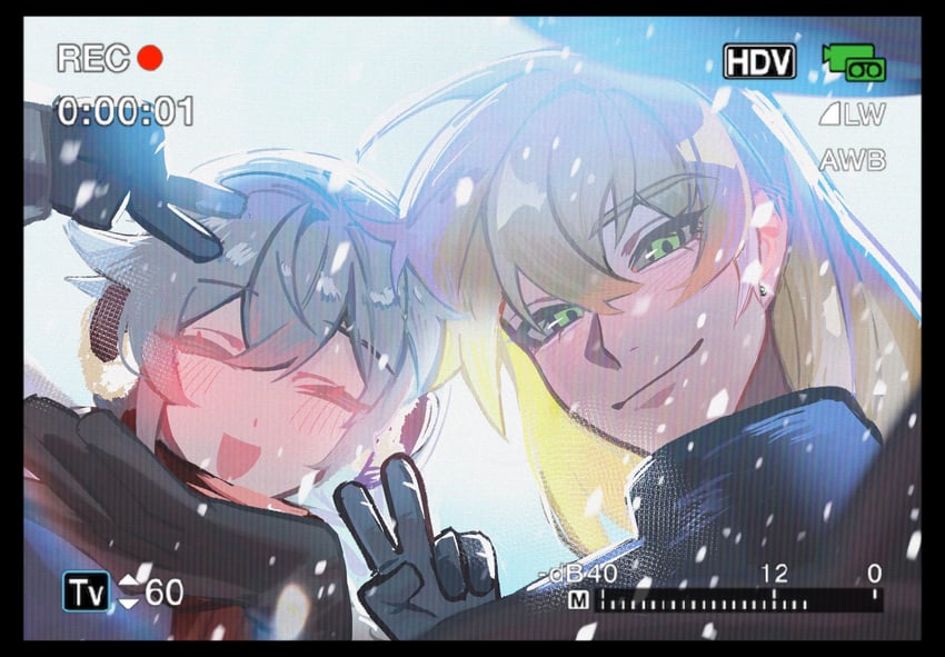 kallen kaslana and otto apocalypse (honkai and 1 more) drawn by huabu308