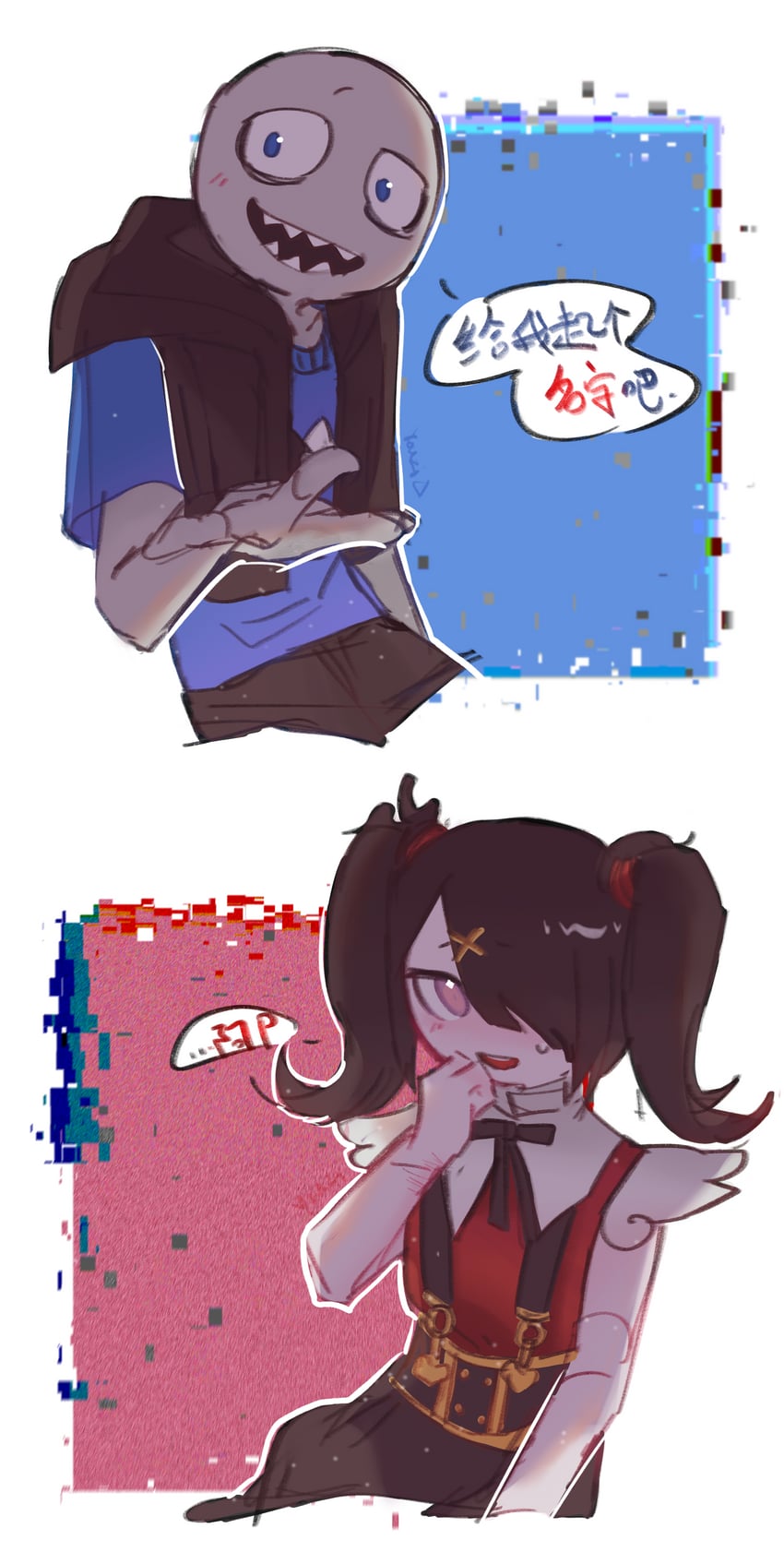 ame-chan and peter dunbar (needy girl overdose and 1 more) drawn by youzihenhaochi
