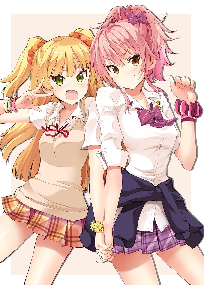 jougasaki mika and jougasaki rika (idolmaster and 1 more) drawn by kazuchi