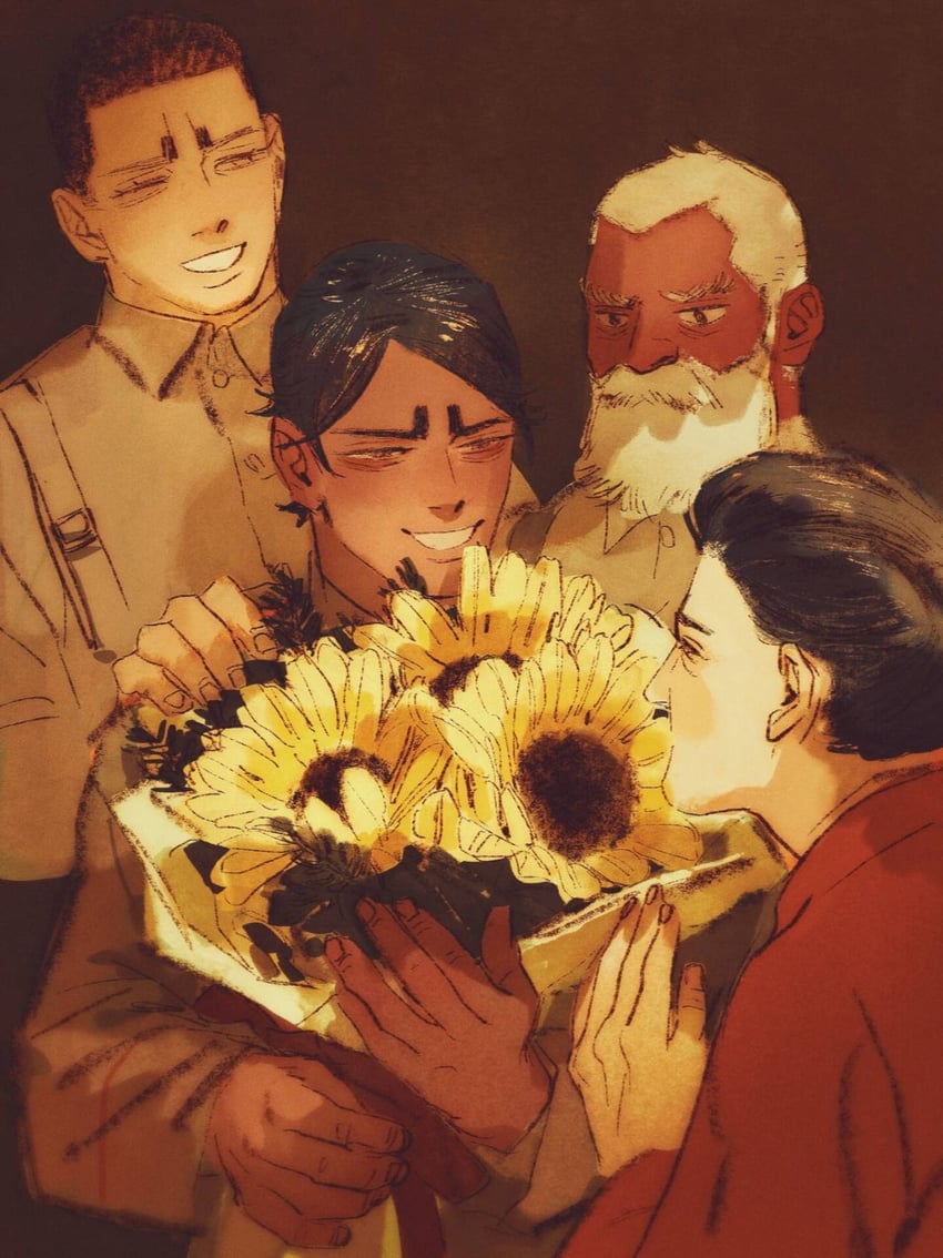 koito otonoshin, koito heiji, koito heinojou, and koito yuki (golden kamuy) drawn by chengongzi123