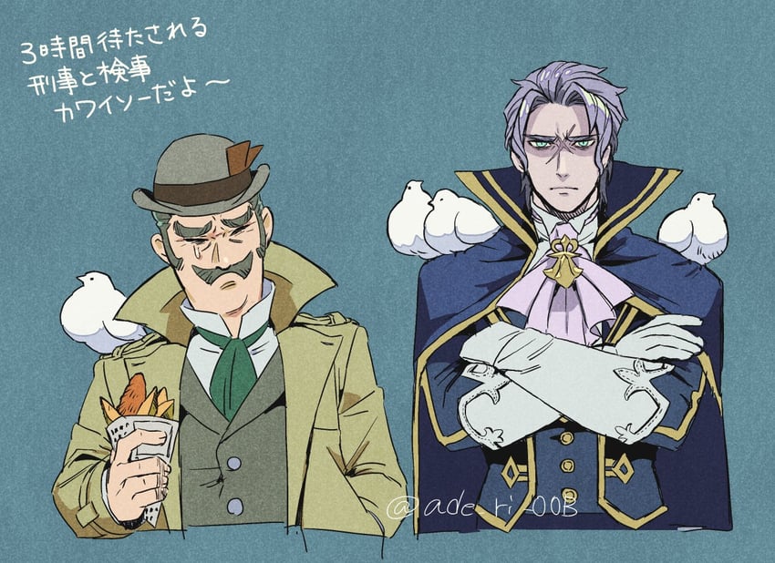 barok van zieks and tobias gregson (ace attorney and 1 more) drawn by ade_ri_00b