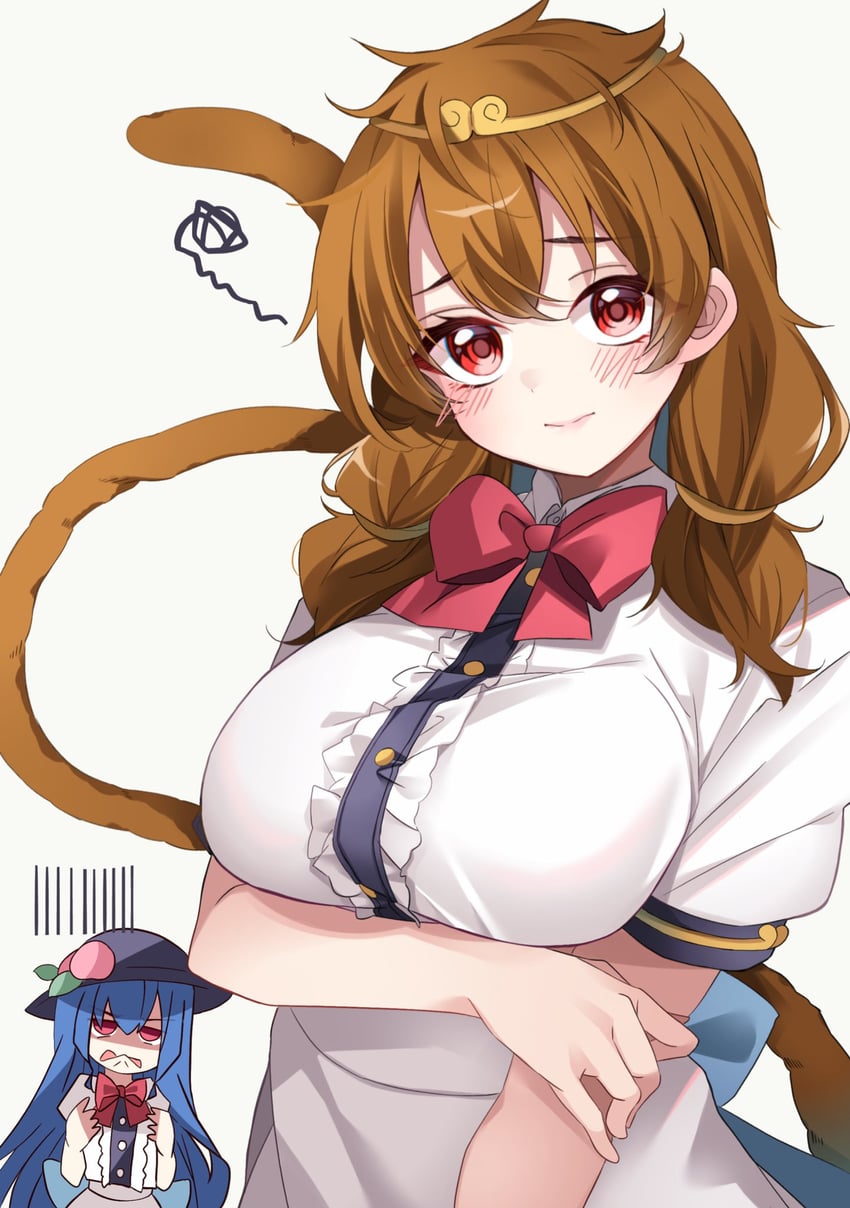 hinanawi tenshi and son biten (touhou) drawn by meimei_(meimei89008309)