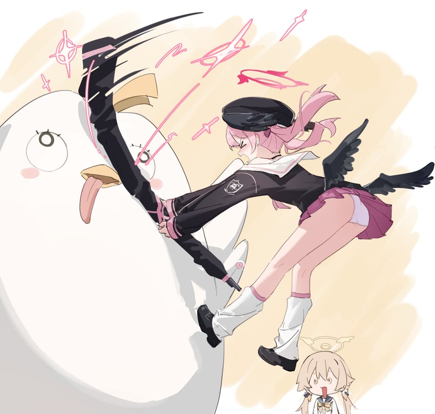 koharu, hifumi, and peroro (blue archive and 1 more) drawn by 7gao