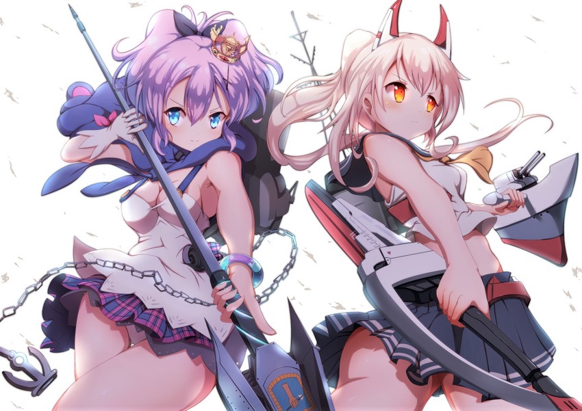 ayanami and javelin (azur lane) drawn by dai_toro