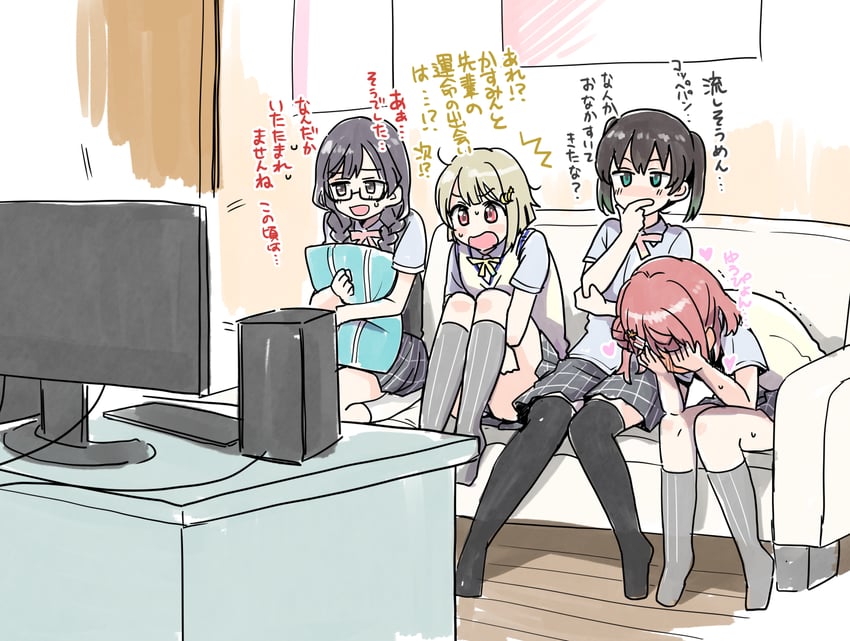 yuki setsuna, uehara ayumu, takasaki yu, nakasu kasumi, and nakagawa nana (love live! and 1 more) drawn by itsuki_kuro
