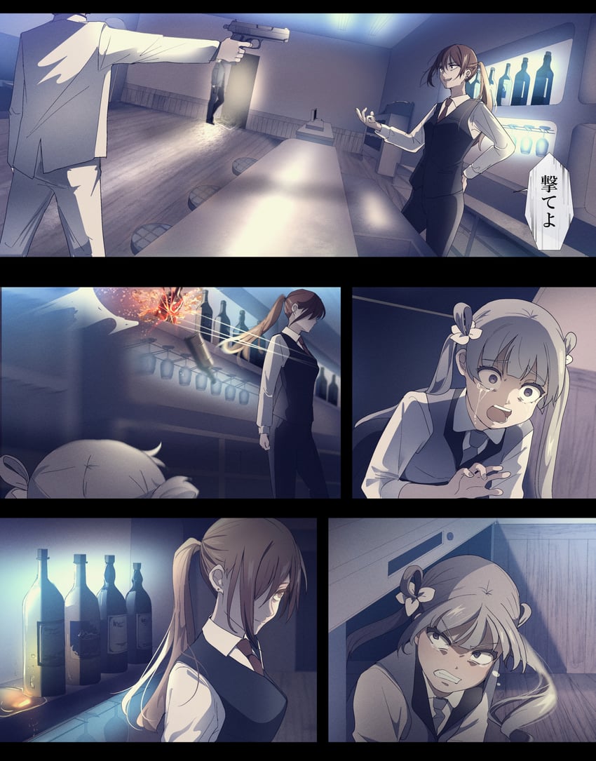 utsumi sakura and kazakami saaya (sakura no sekai) drawn by tsuruse