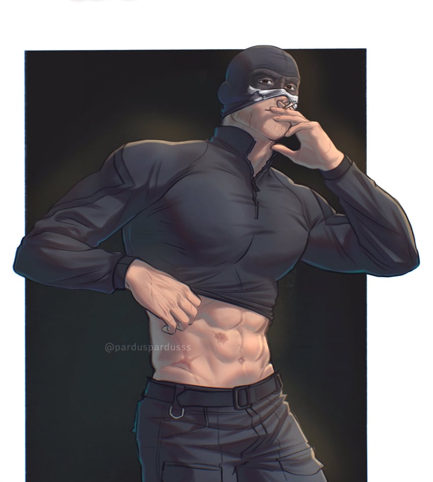 ghost (call of duty and 1 more) drawn by parduspardusss