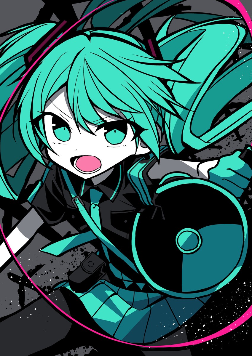 hatsune miku (vocaloid and 1 more) drawn by kasaki_sakura