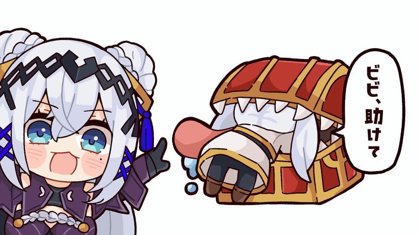 frieren and victoria brightshield (nijisanji and 2 more) drawn by yanagi_arisa