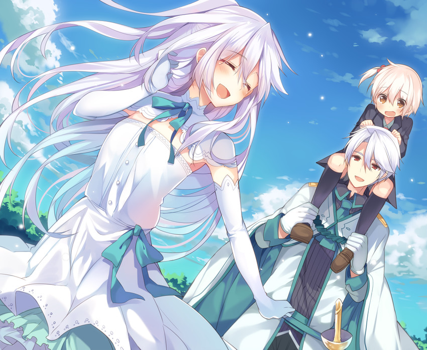 tierra azur, selica crimson, and hacylon (original and 1 more) drawn by mishima_kurone