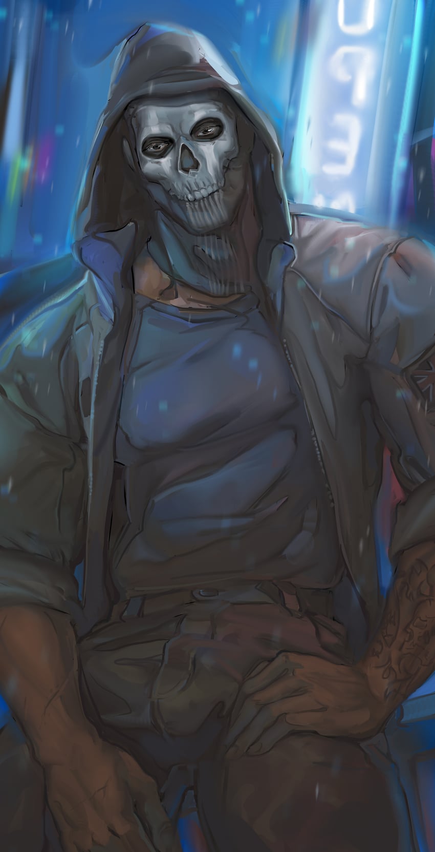 ghost and soap (call of duty and 1 more) drawn by freesilverwind