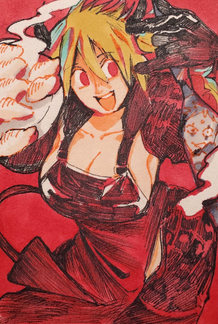 nikaidou and risu (dorohedoro) drawn by enka_(marorinn)