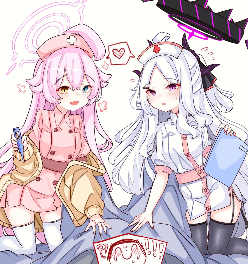 sensei, doodle sensei, hina, and hoshino (blue archive) drawn by peroronti