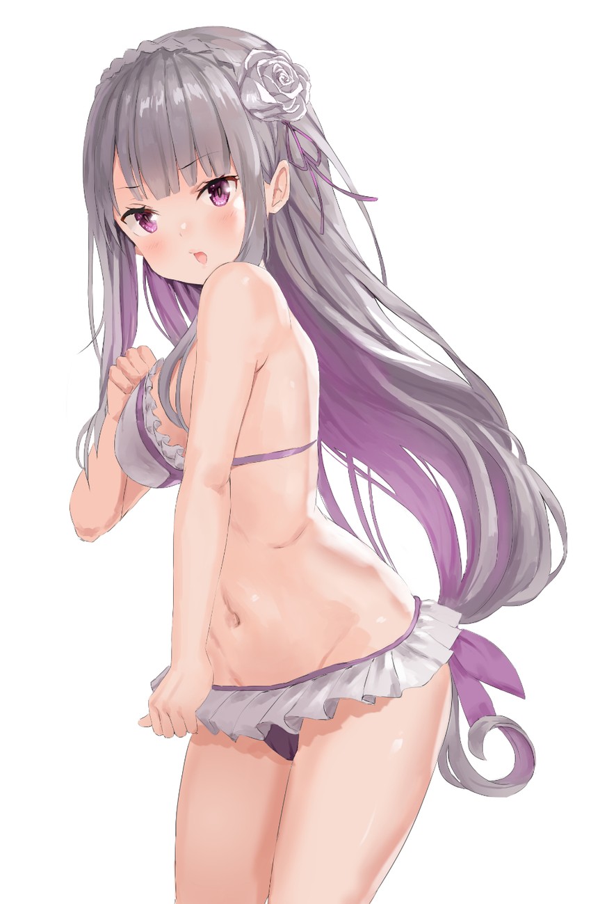 emilia (re:zero kara hajimeru isekai seikatsu) drawn by toma_(hanon4910)