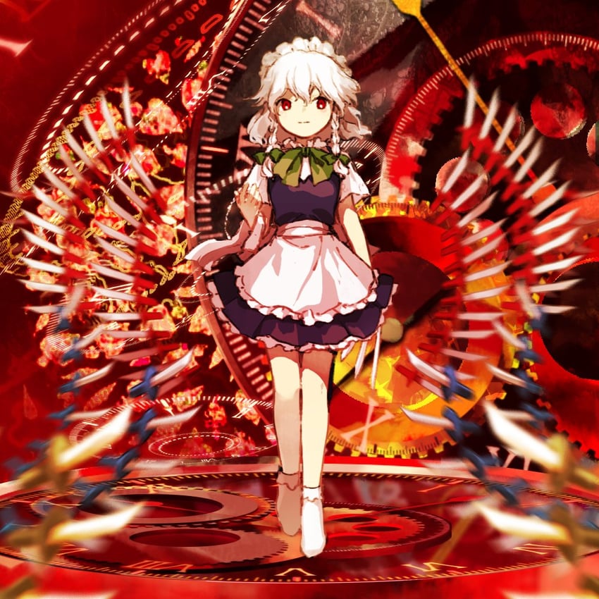 izayoi sakuya (touhou and 1 more) drawn by kaigen_1025