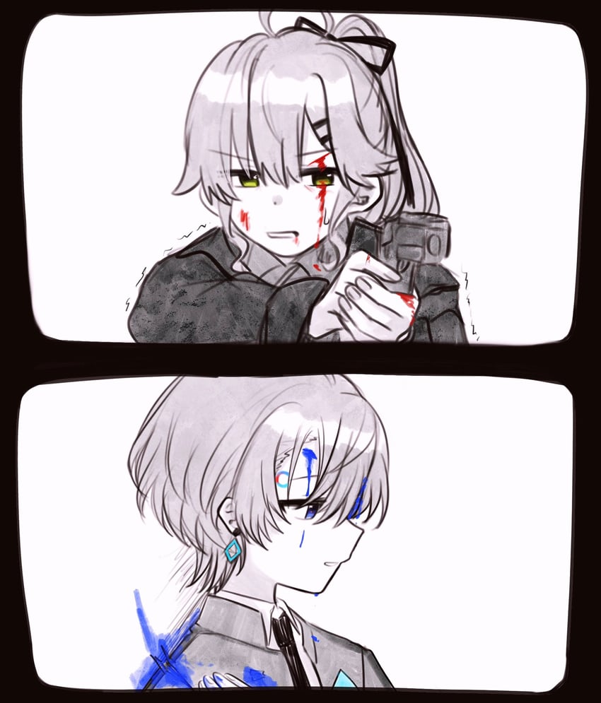 hoshimachi suisei and sakura miko (hololive and 2 more) drawn by yumi5469
