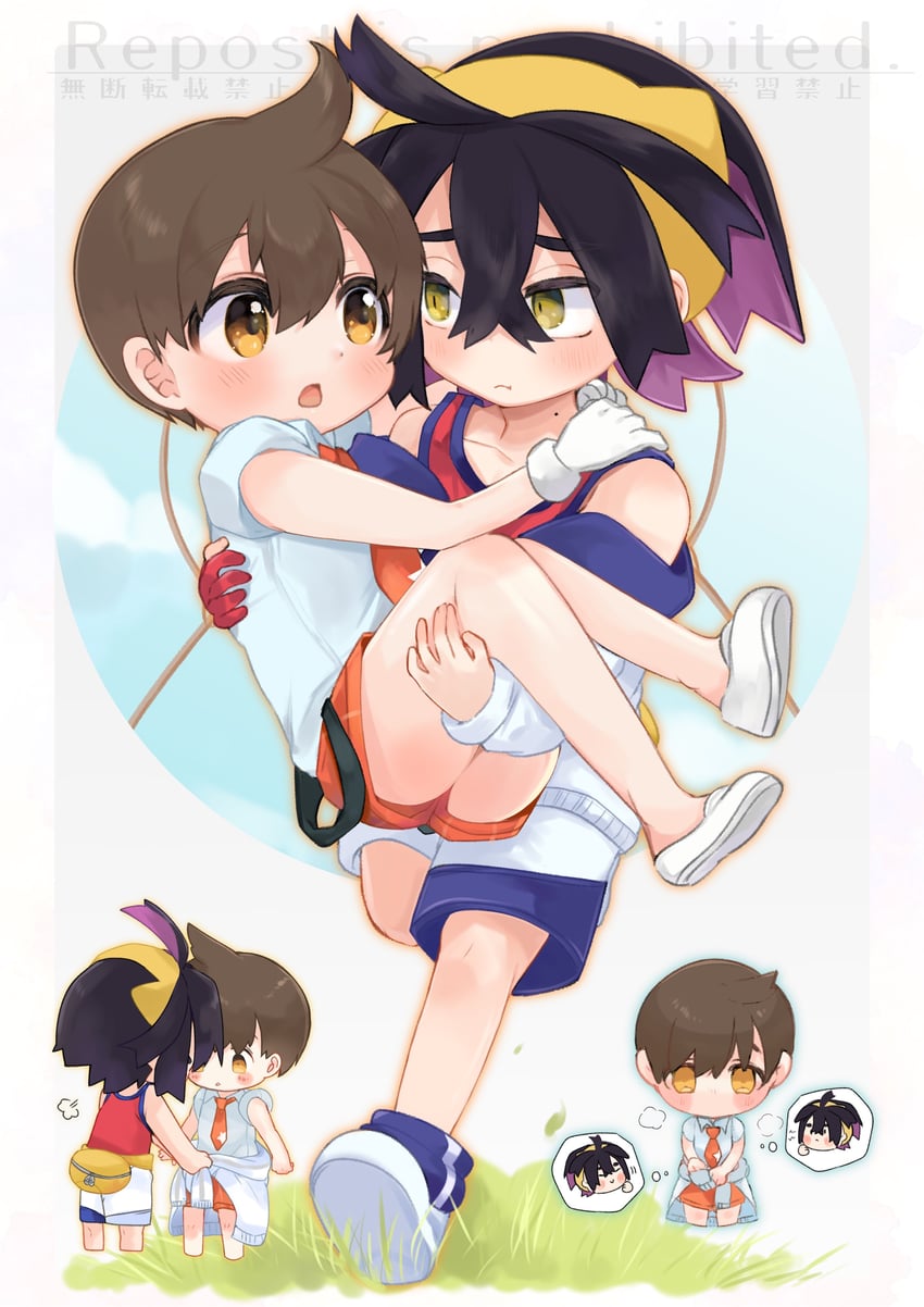 kieran and florian (pokemon and 1 more) drawn by reo7700