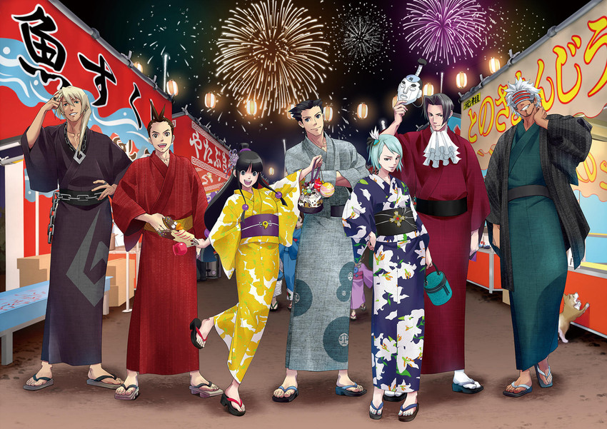 phoenix wright, miles edgeworth, maya fey, apollo justice, franziska von karma, and 3 more (ace attorney)