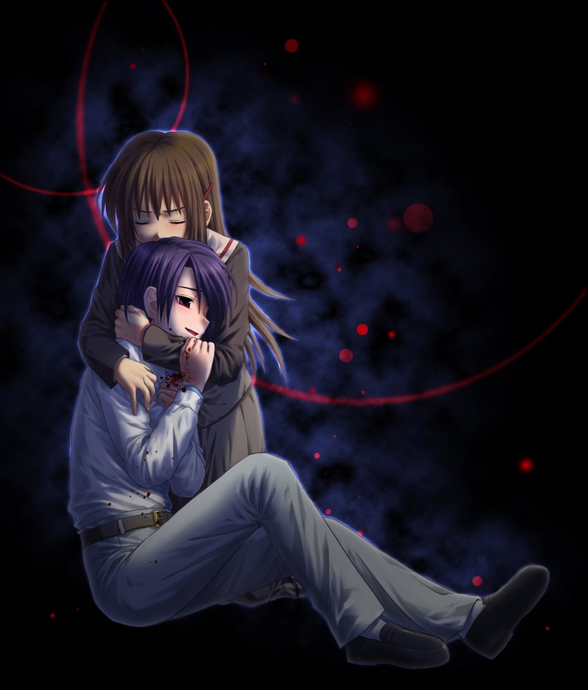 wakutsu tomo and sainohara megumu (rui wa tomo wo yobu) drawn by eclps