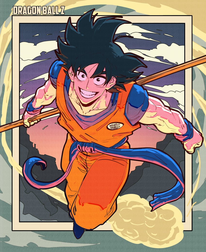 son goku (dragon ball and 1 more) drawn by thirdphp