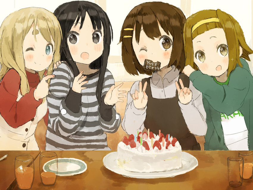 akiyama mio, hirasawa yui, tainaka ritsu, and kotobuki tsumugi (k-on!) drawn by nasuna
