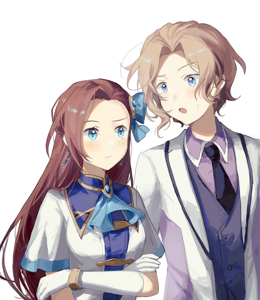 katarina claes and keith claes (otome game no hametsu flag shika nai akuyaku reijou ni tensei shite shimatta) drawn by dongfang_shuyechu