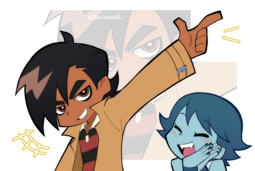 matthew patel and demon hipster chicks (panty & stocking with garterbelt and 1 more) drawn by 0nougat