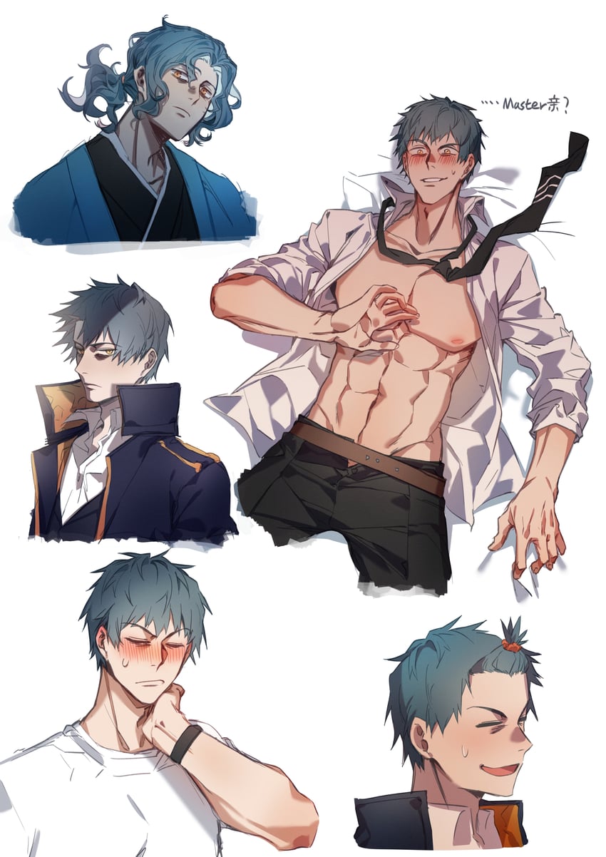 saitou hajime (fate and 1 more) drawn by zhang2011han