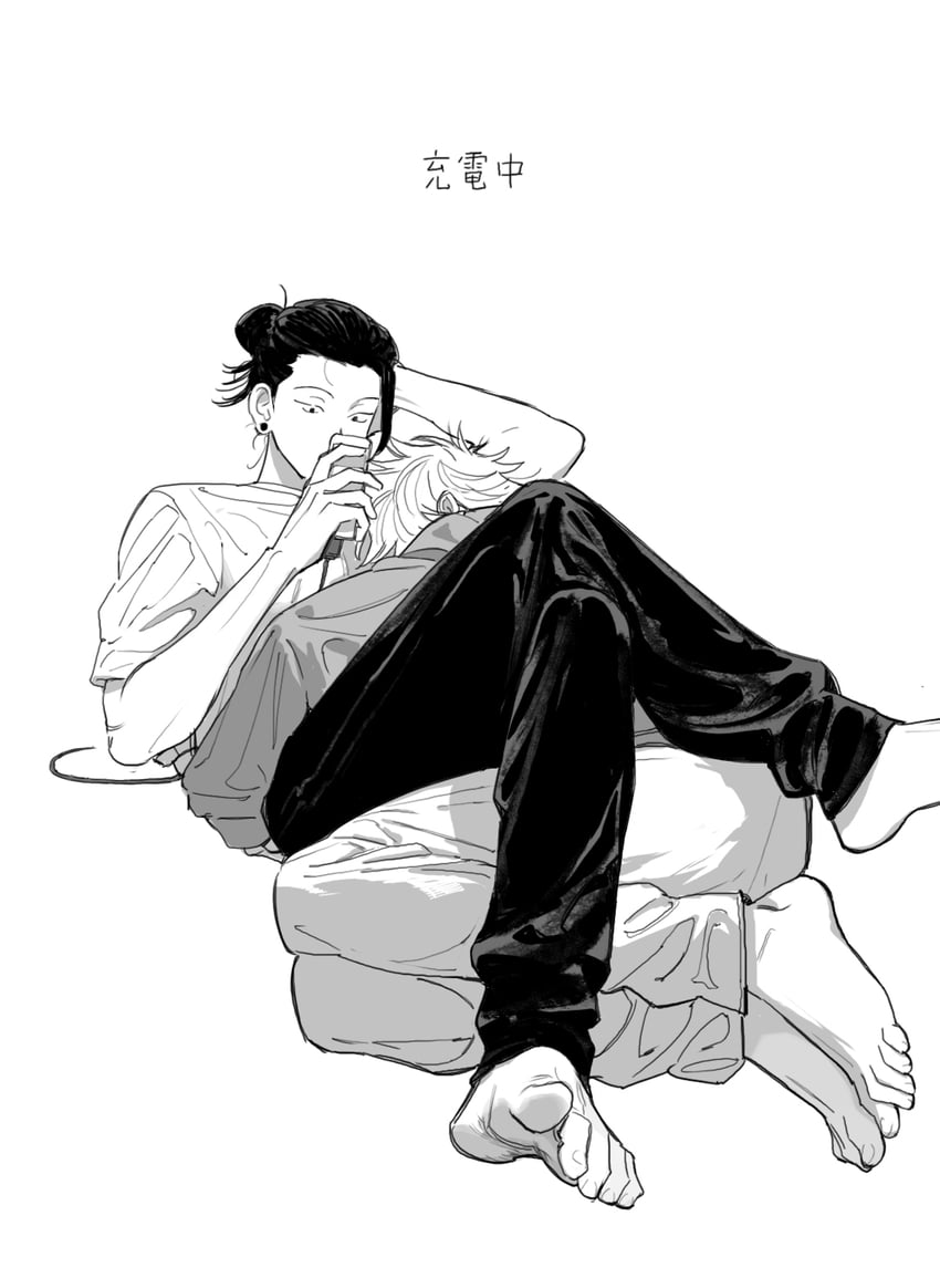 gojou satoru and getou suguru (jujutsu kaisen) drawn by ggss_cc