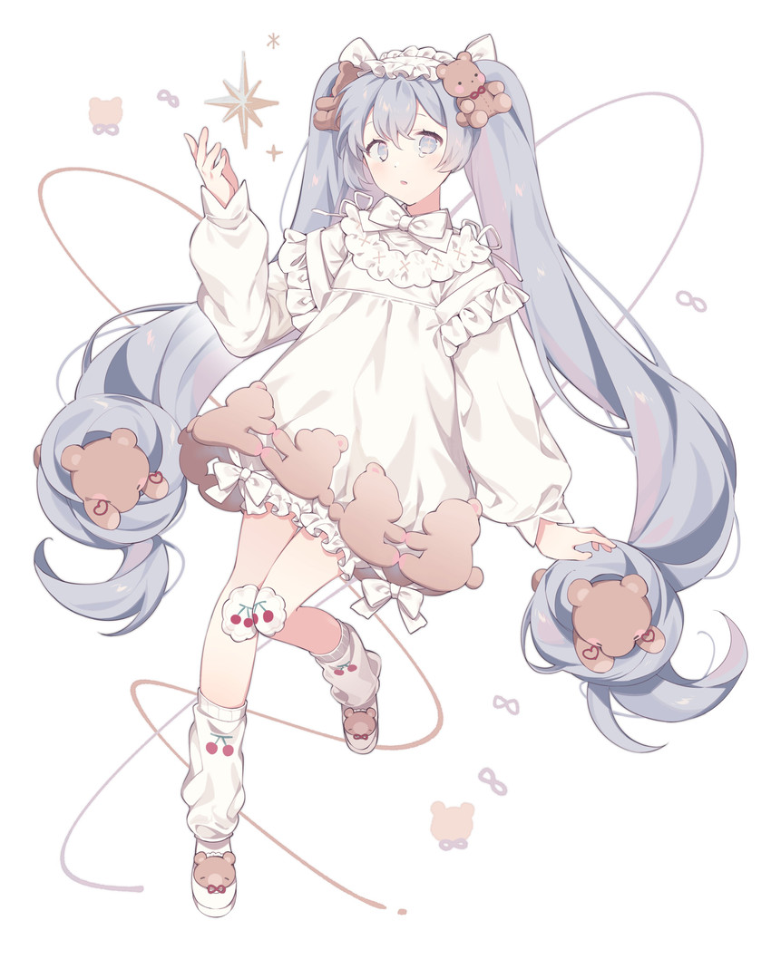 hatsune miku and teddy bear miku (vocaloid) drawn by 217sian