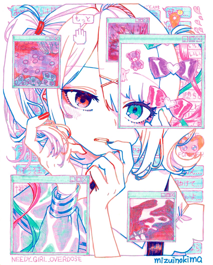 chouzetsusaikawa tenshi-chan and ame-chan (needy girl overdose) drawn by mizuinokima