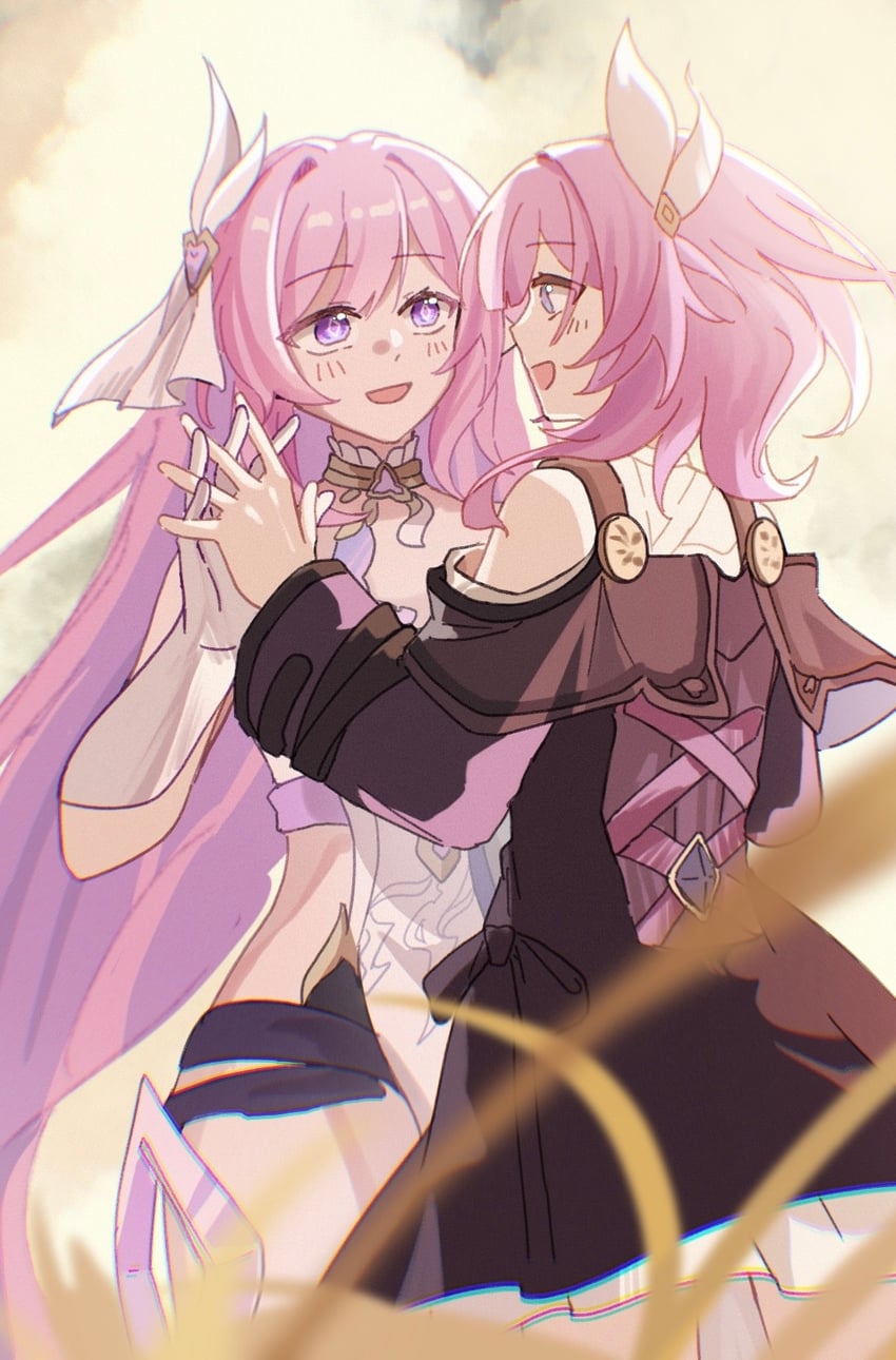 elysia, cyrene, inoue marina, and yanning (honkai and 2 more) drawn by faber_fubei
