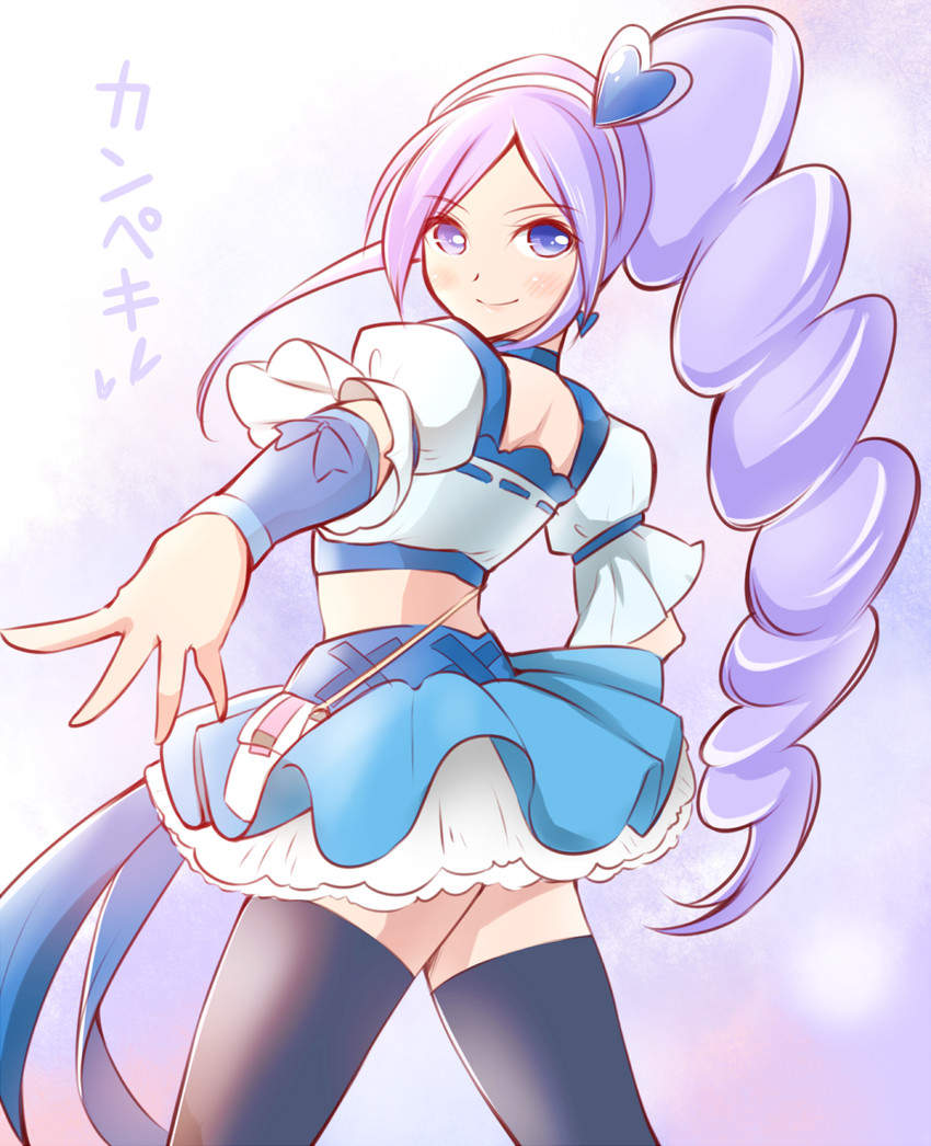 aono miki and cure berry (precure and 1 more) drawn by arakawa_tarou