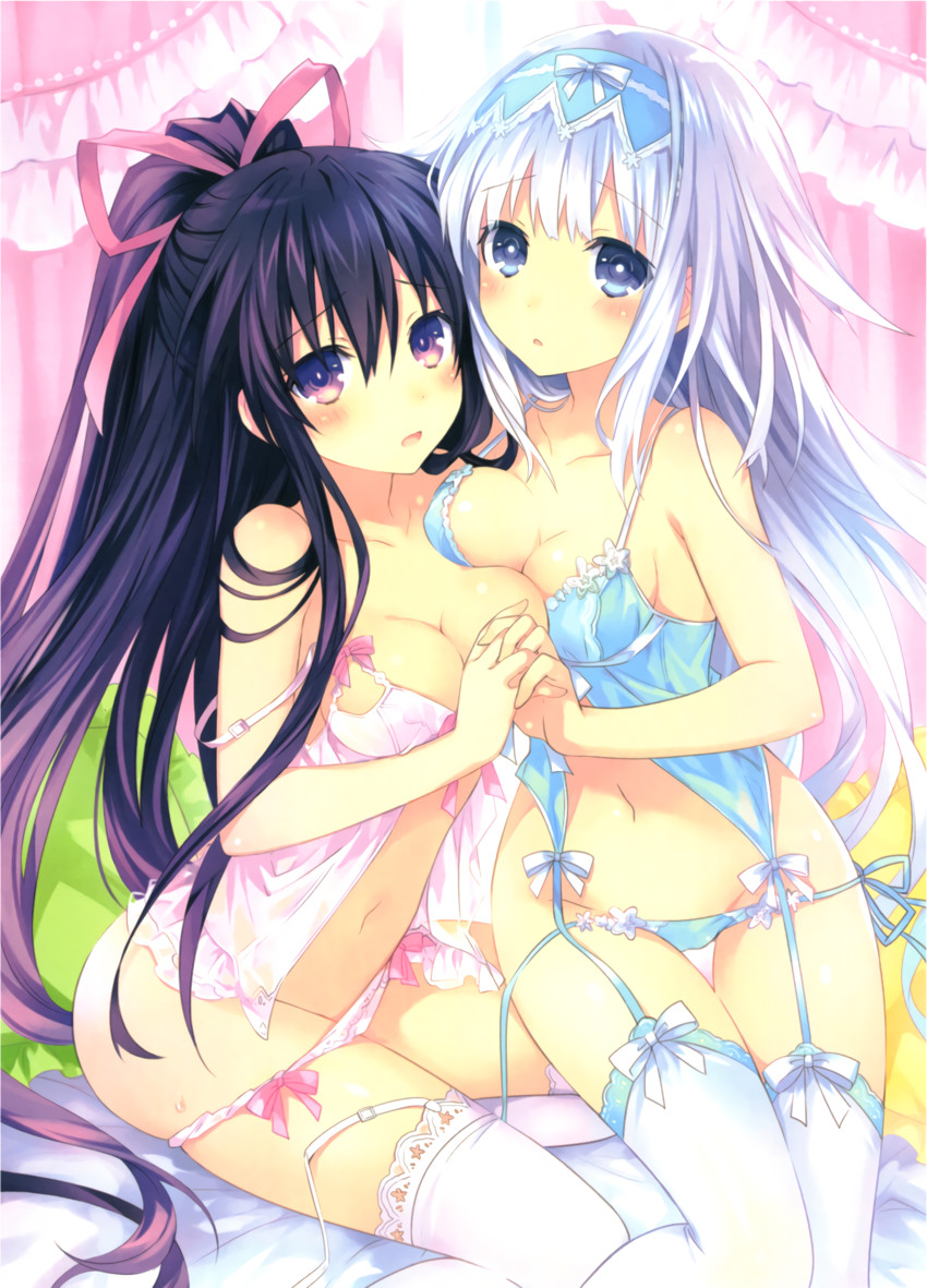 yatogami tohka and arusu maria (date a live) drawn by tsunako