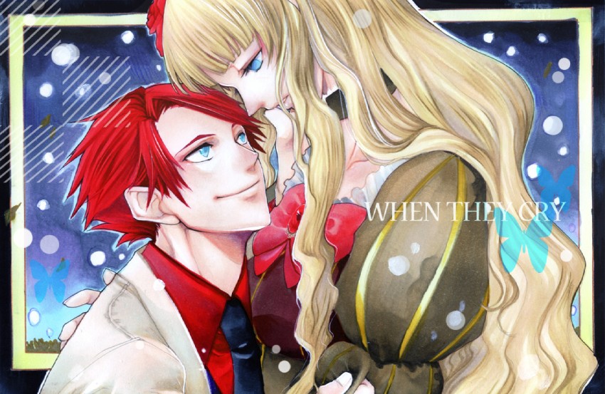 beatrice and ushiromiya battler (umineko no naku koro ni) drawn by noppo