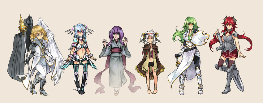 cassie, alpha, isabelle, cecilia, rynn, and 1 more (original) drawn by c-r-y-s