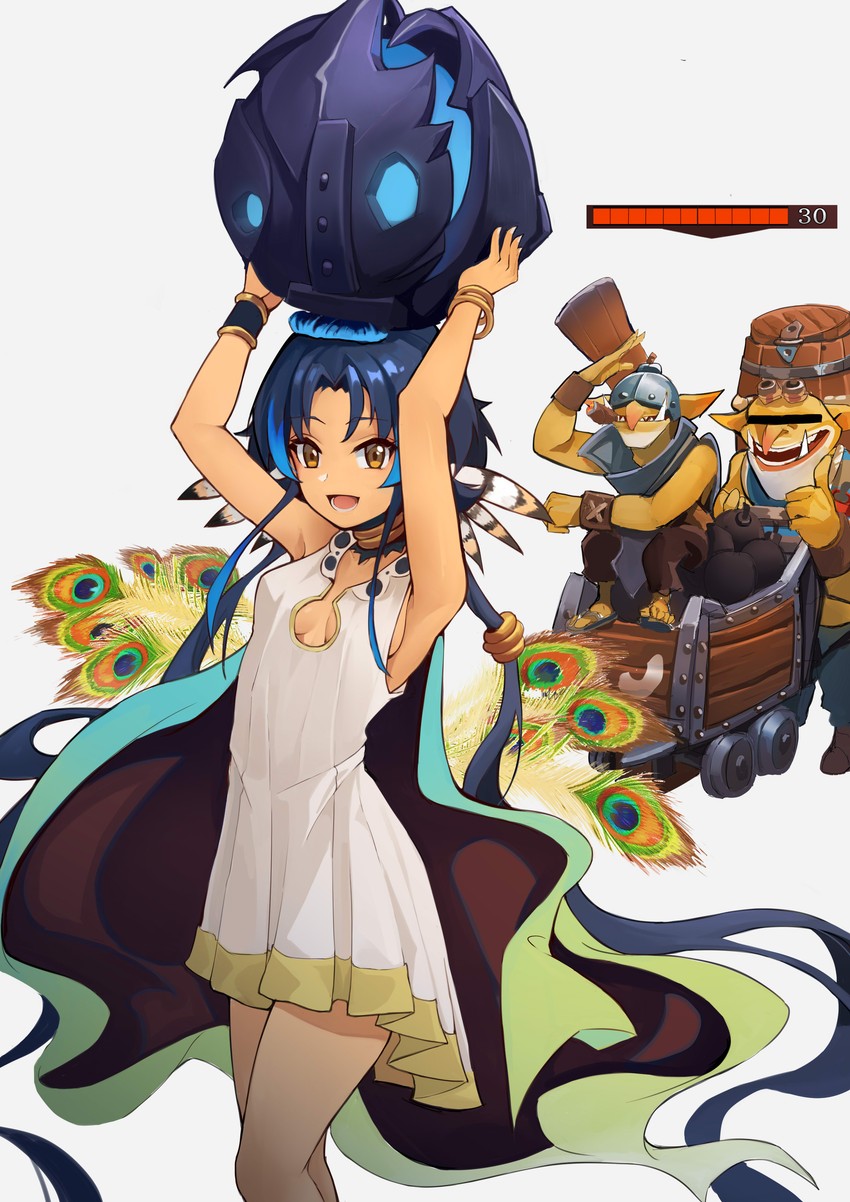 conviction and goblin techies (arknights and 2 more) drawn by iku!_iku!!